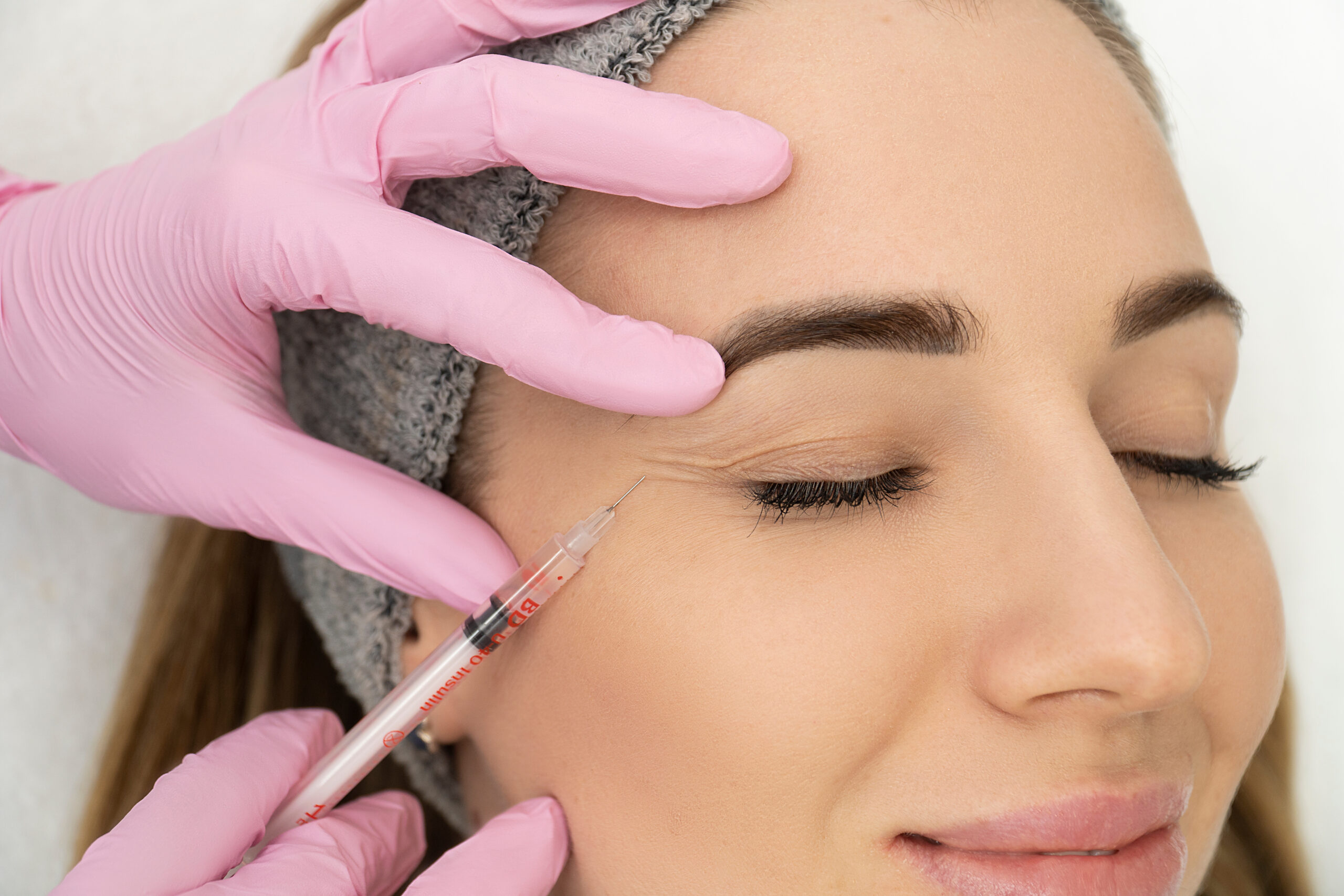 Nurse giving injection on face with Biostimulators in Cedar Park, TX